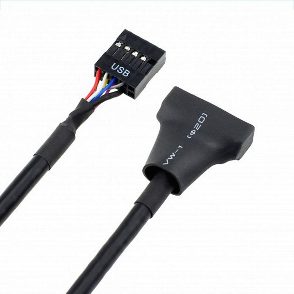 Chenyang USB 2.0 9Pin Motherboard Housing Male to USB 3.0 20pin Header Device Female Cable U3-076