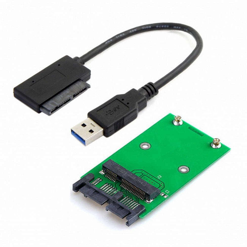 Chenyang USB 3.0 to mSATA 50Pin SSD 1.8" Micro SATA 7+9 16pin Adapter Add on Cards PCBA SA-119+U3-068