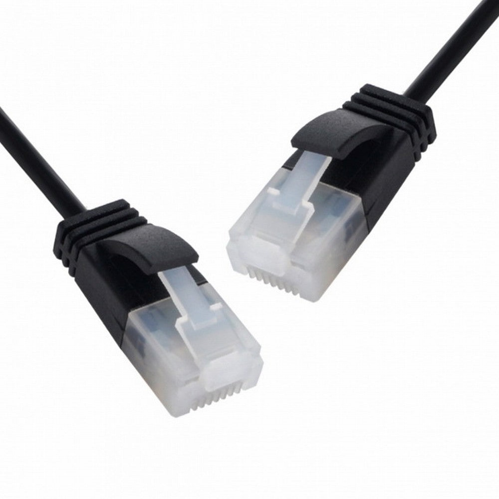 Chenyang Ultra Slim Cat6 Ethernet Cable RJ45 Straight Direction TP Network Cable Patch Cord 90 Degree Cat6a Lan for Laptop Router TV BOX CC-UT-009-BK