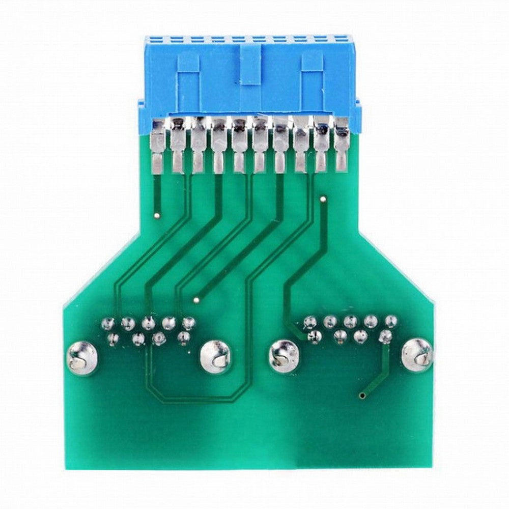 Chenyang Dual USB 3.0 A Type Female to Motherboard 20/19 Pin Box Header Slot Adapter PCBA U3-079-UP