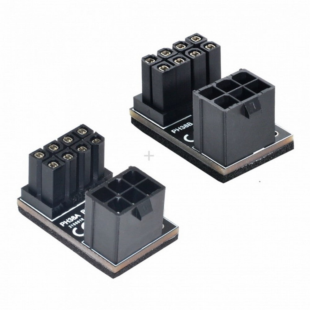 Chenyang ATX 6Pin Female to 8pin Male 180 Degree Angled Power Adapter for Desktops Graphics Card PW-024