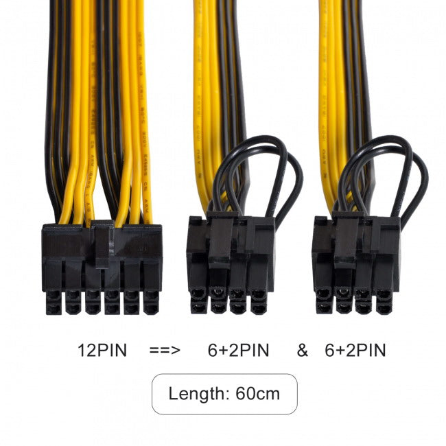 Chenyang 12Pin to ATX Dual 8Pin 6Pin Splitter GPU Graphics Card Modular Power Supply Cable for 3080 3090 AX850 AX750 AX650 PW-026