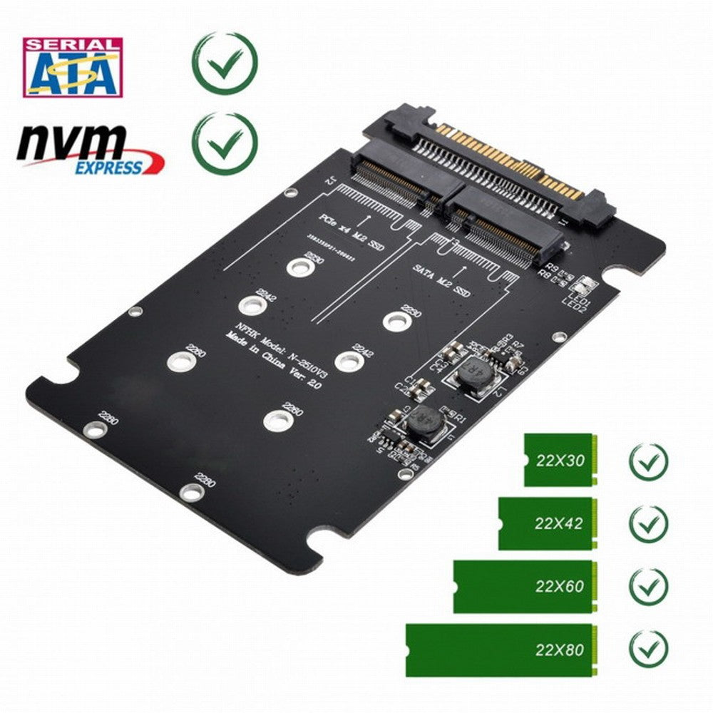 Chenyang SFF-8639 NVME U.2 to Combo NGFF M.2 M-key SATA PCIe SSD Adapter for Mainboard Replace SSD 750 p3600 p3700 SA-026