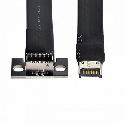 Chenyang USB 3.1 Front Panel Header Male to Female Type-E IDC 20Pin Motherboard Extension Data Cable 50cm UC-024