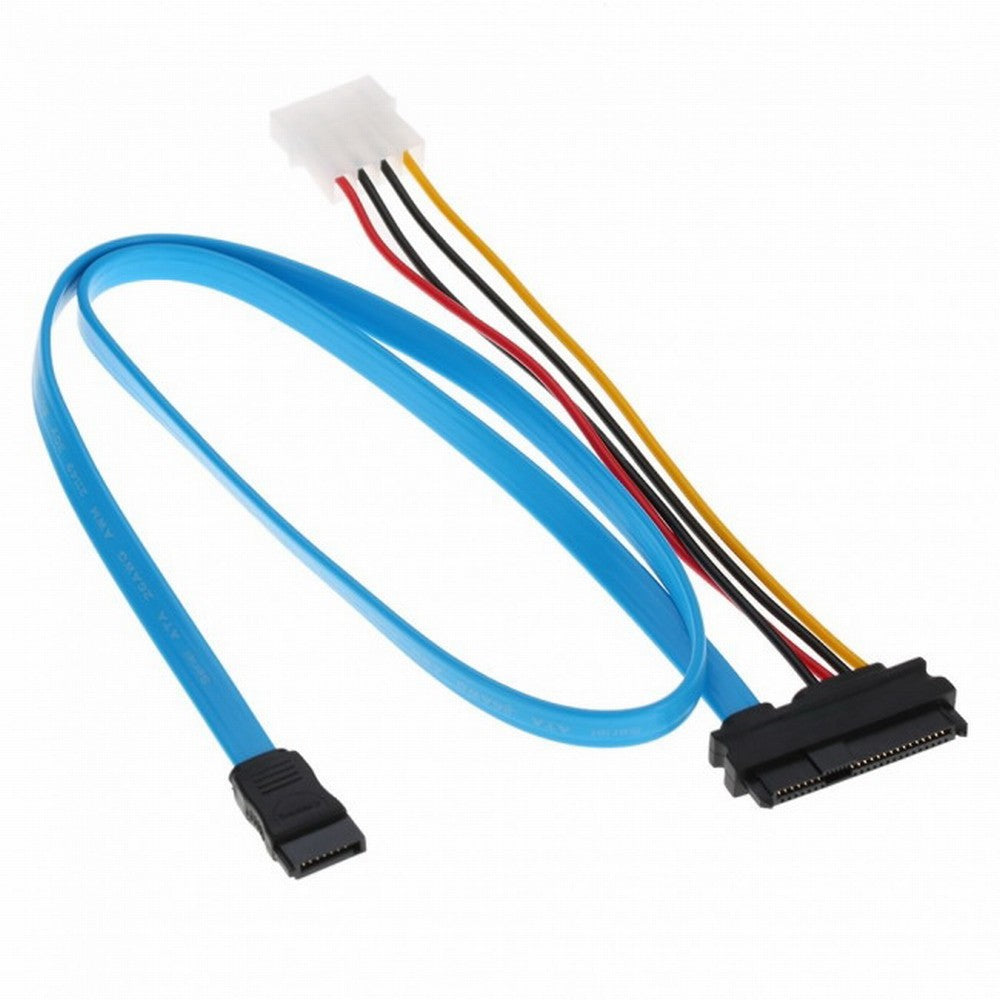 Chenyang Hard Disk SFF-8482 SAS Cable 29Pin to 1* SATA 7PIN HDD Cable 70cm SF-011