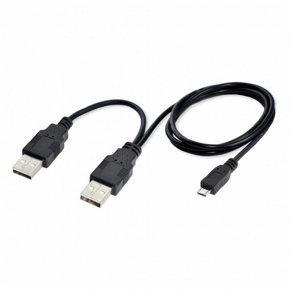 Chenyang USB 2.0 Two Male to Micro USB 5Pin Male Y Cable 80cm for external Hard Disk Drive U2-072