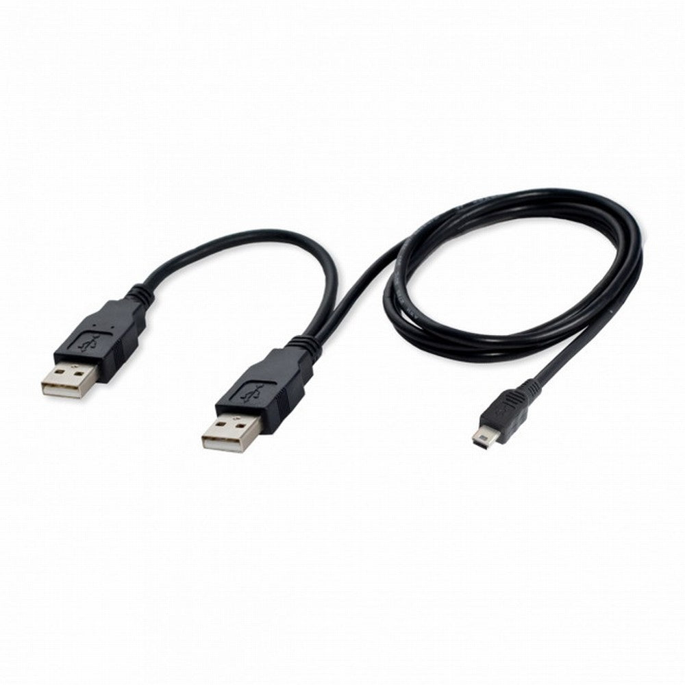 Chenyang USB2.0 Dual Two A type Male to Mini 5-Pin male Y Cable for Hard Disk Drive Case U2-023