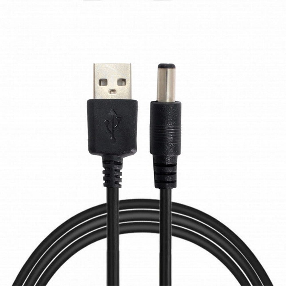 Chenyang USB 2.0 A Type Male TO 5.5x2.1mm DC Power Plug Barrel Connector 5v Cable 100cm U2-184-BK