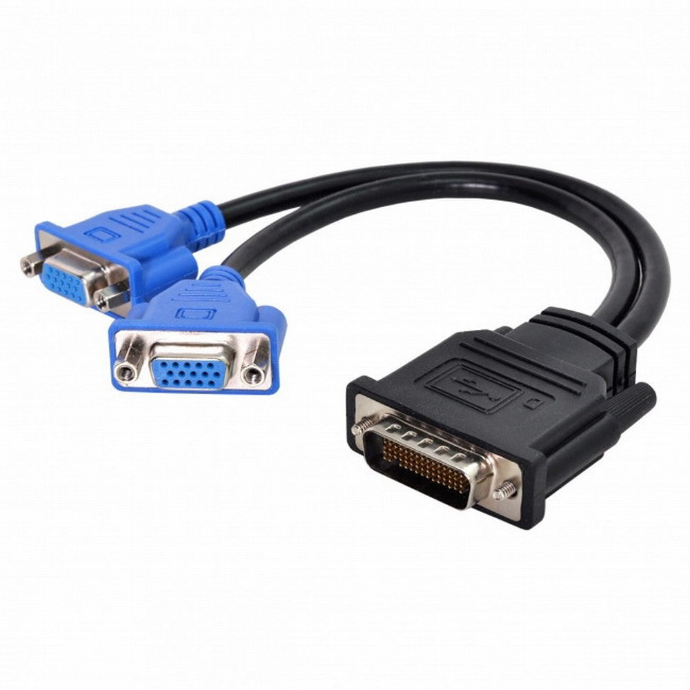 Chenyang DMS-59pin Male to Dual 15Pin VGA RGB Female Splitter Extension Cable for PC Graphics Card DB-025