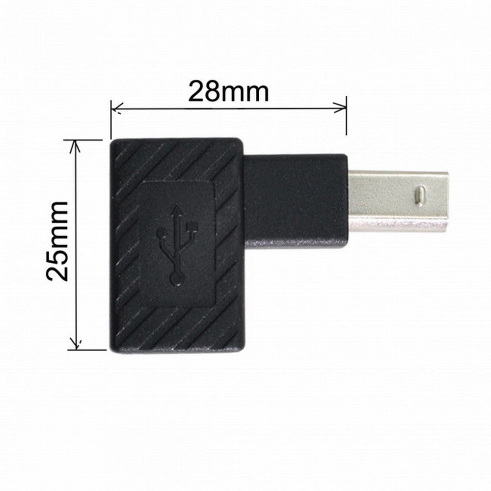 Chenyang 4Pcs USB 2.0 B Type Male to Female Extension Adapter Horizontal Vertical Angled 90 Degree for Disk Scanner U2-038-BM001