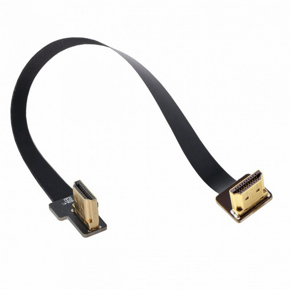 Chenyang CYFPV Dual 90 Degree Right-Up Angled HDMI Type A Male to Male HDTV FPC Flat Cable for FPV HDTV Multicopter Aerial Photography CC-HD-206-RU