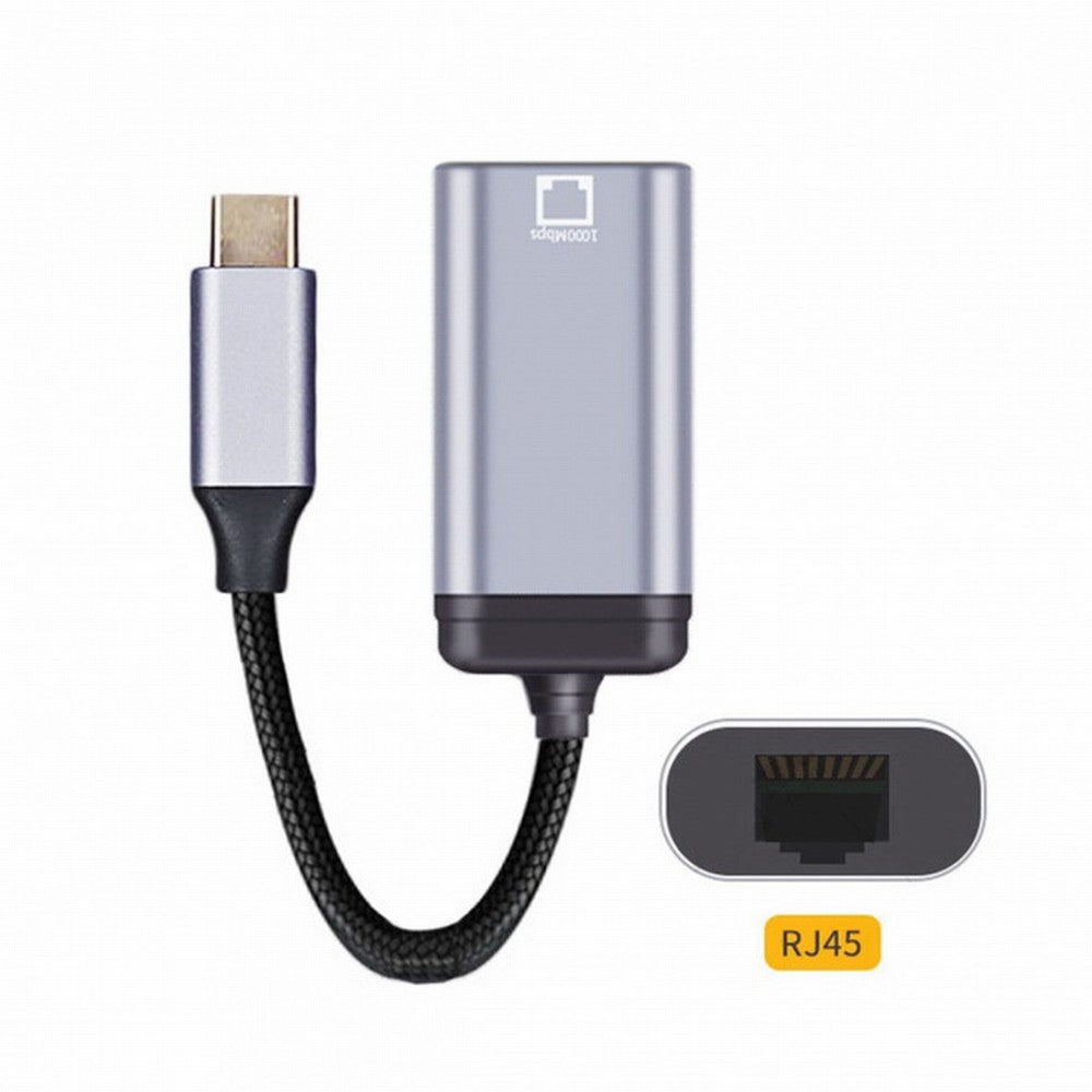 Chenyang USB-C Type-C USB3.1 to 1000Mbps Gigabit Ethernet Network LAN Cable Adapter for Laptop UC-006-LAN