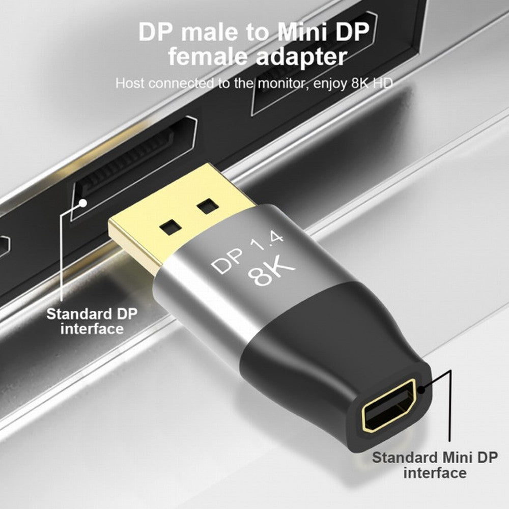 Chenyang Mini DisplayPort 1.4 8K 60hz Female Adapter Ultra-HD UHD 4K 144hz to DP Male 7680*4320 for Video PC Laptop TV DP-042