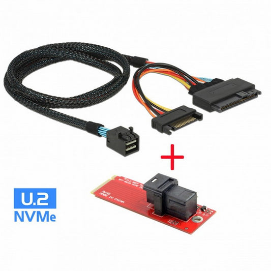 Chenyang M.2 SFF-8643 Card Adapter and U.2 U2 SFF-8639 NVME PCIe SSD Cable PCI-E 3.0 4.0 for Mainboard SSD SF-093+SF-094