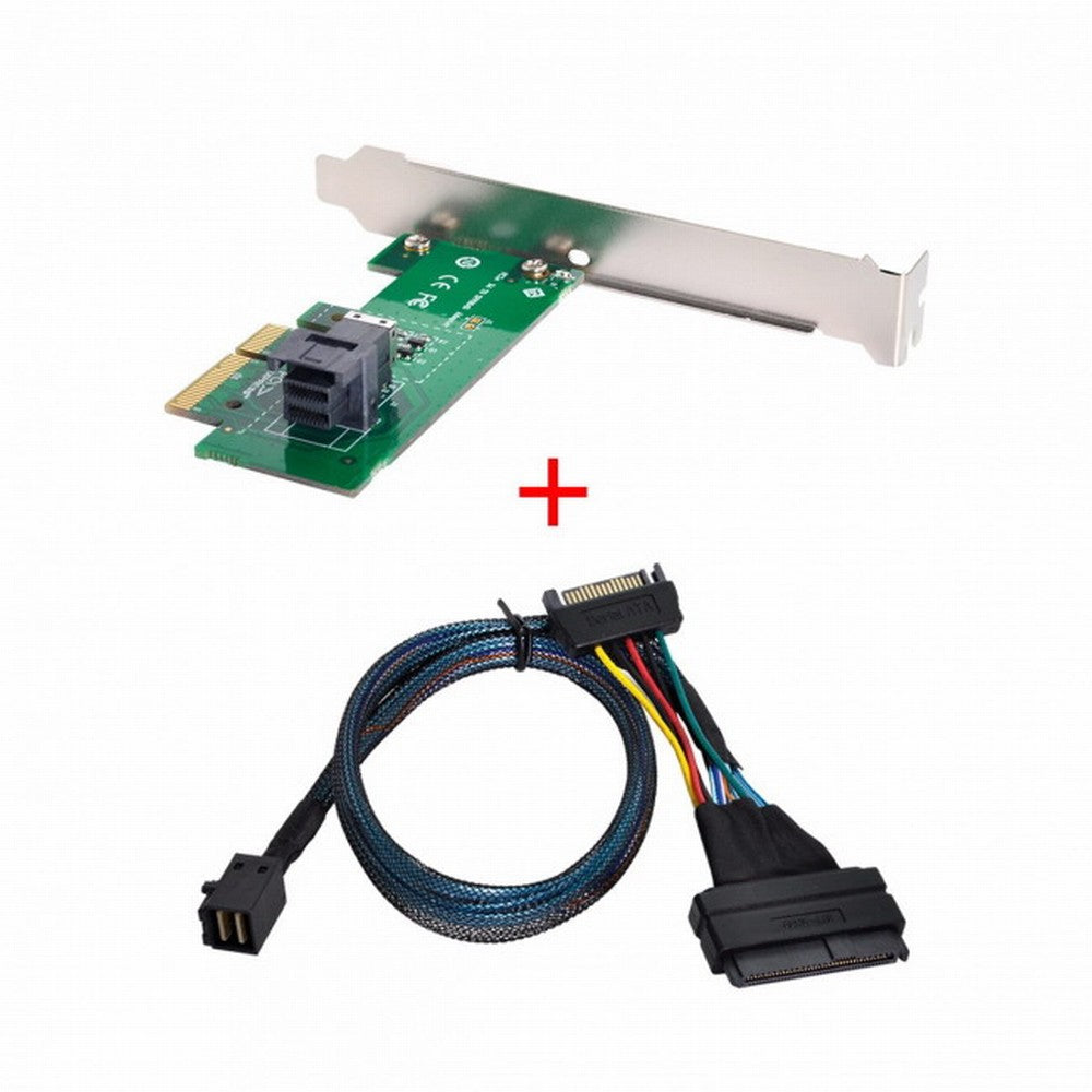 Chenyang PCI-E 3.0 4.0 to SFF-8643 Card Adapter and U.2 U2 SFF-8639 NVME PCIe SSD Cable for Mainboard SSD SF-024+093