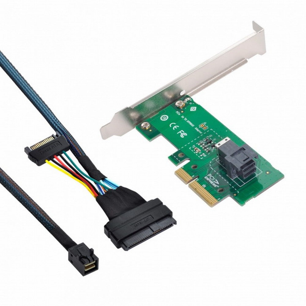 Chenyang PCI-E 3.0 4.0 to SFF-8643 Card Adapter and U.2 U2 SFF-8639 NVME PCIe SSD Cable for Mainboard SSD SF-024+093