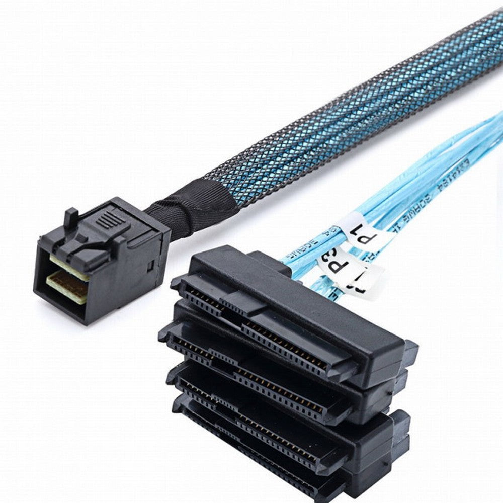 Chenyang Internal Mini SAS SFF-8643 Host to 4 SAS 29Pin SFF-8482 Target Disk 6Gbps Data Server Raid Cable SF-012