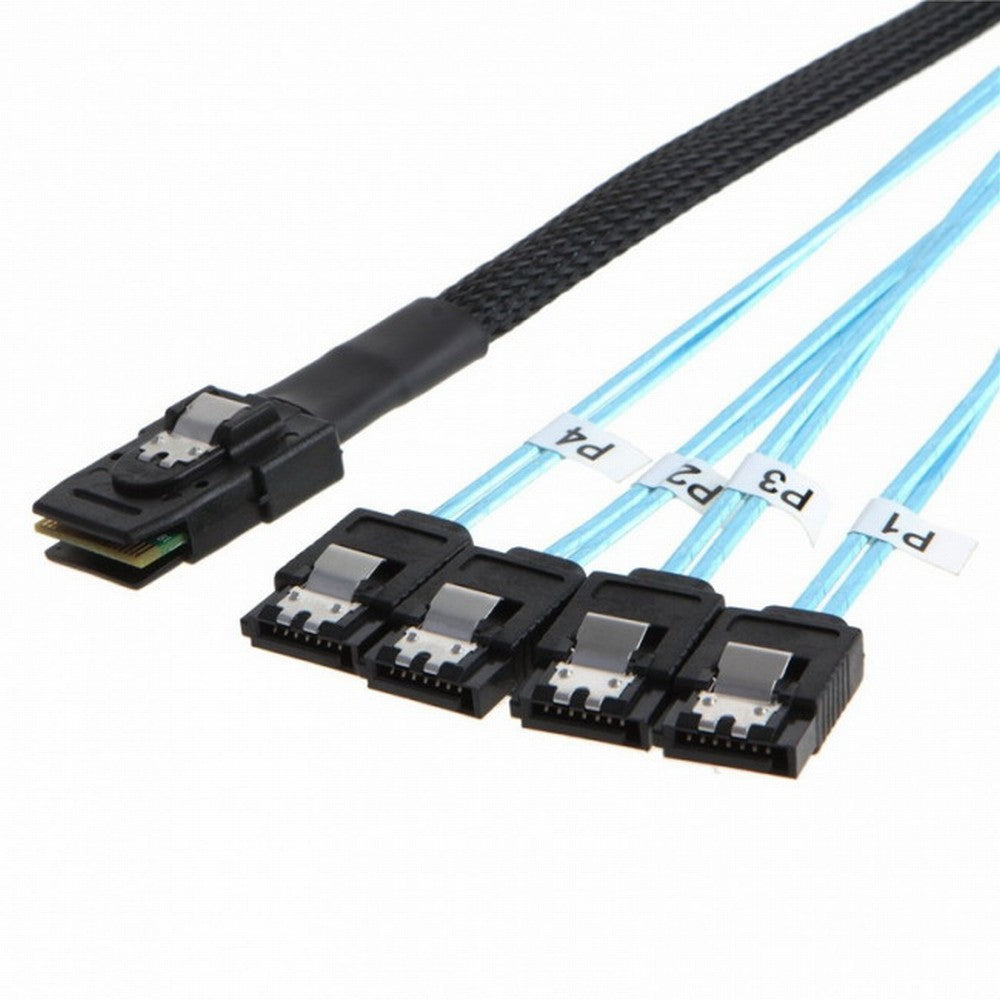 Chenyang Internal Mini SAS SFF-8087Host to 4 SATA 7pin Target Hard Disk 6Gbps Data Server Raid Cable CC-SF-004