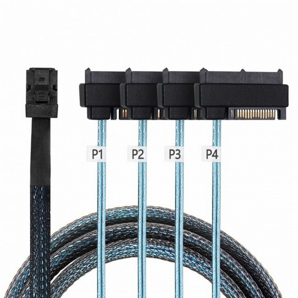 Chenyang Internal Mini SAS SFF-8643 Host to 4 SAS 29Pin SFF-8482 Target Disk 6Gbps Data Server Raid Cable SF-012