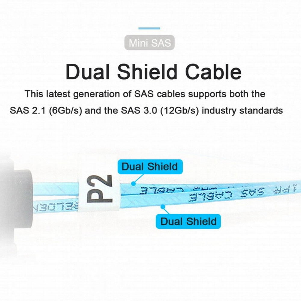 Chenyang Internal Mini SAS SFF-8643 Host to 4 SAS 29Pin SFF-8482 Target Disk 6Gbps Data Server Raid Cable SF-012