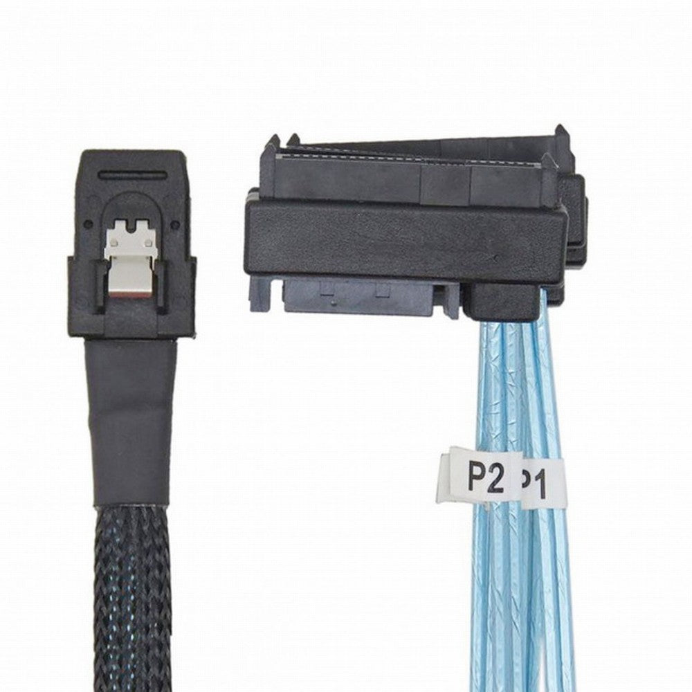 Chenyang Internal 36 Pin Mini SAS SFF-8087 Host to 4 SFF-8482 Target SAS Hard Disk and SATA Power Cable 50cm SF-091-0.5M