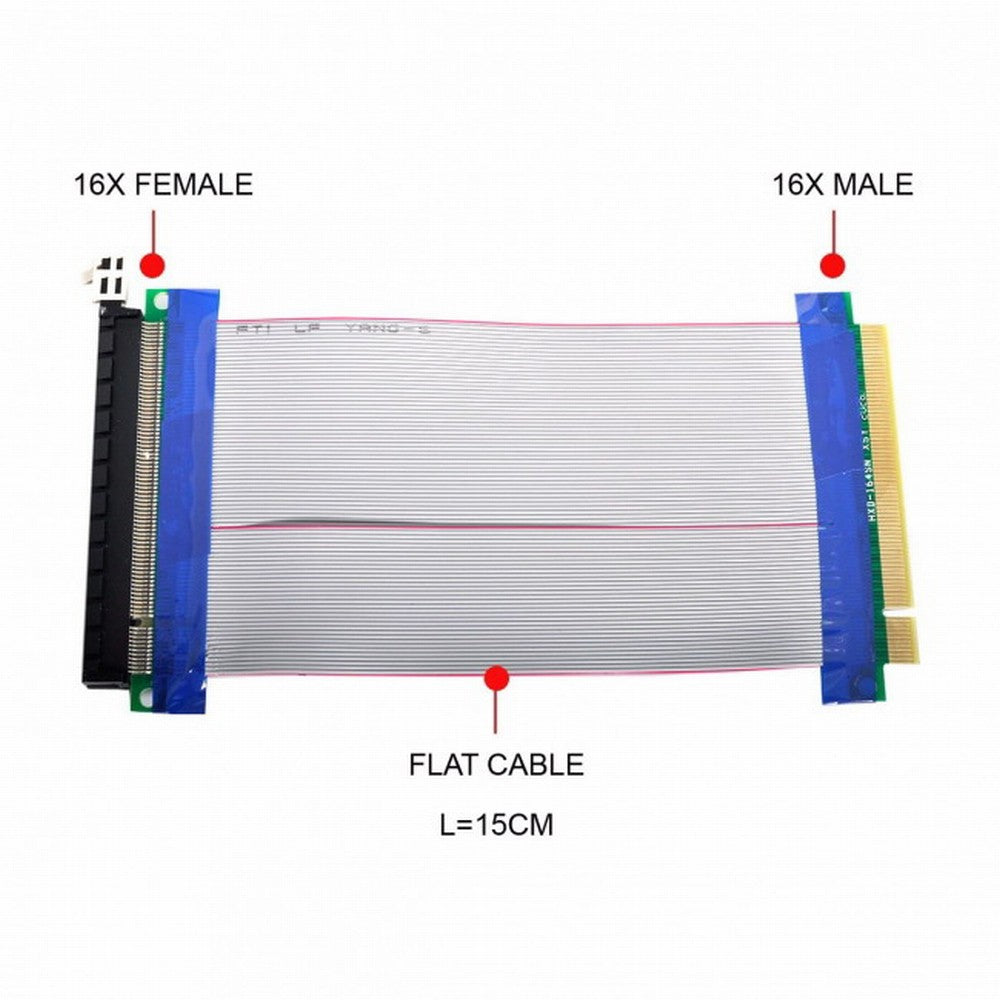 Chenyang NGFF M-key NVME AHCI SSD to PCI-E 3.0 16x x16 Vertical Adapter with Cable Male to Female Extension EP-075+SA-001-GR