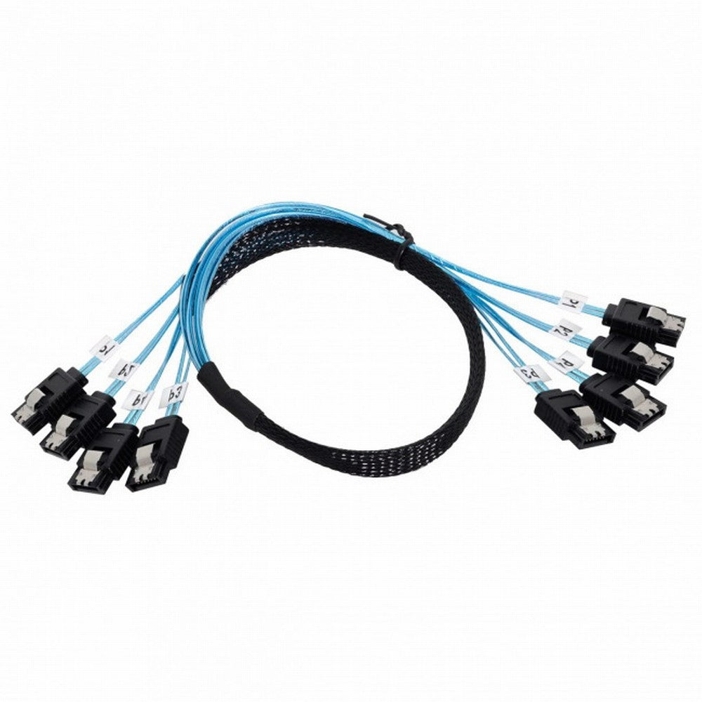 Chenyang Internal SAS 4 SATA Host to 4 SATA 7pin Target Hard Disk 6Gbps Data Server Raid Cable 50cm SF-009