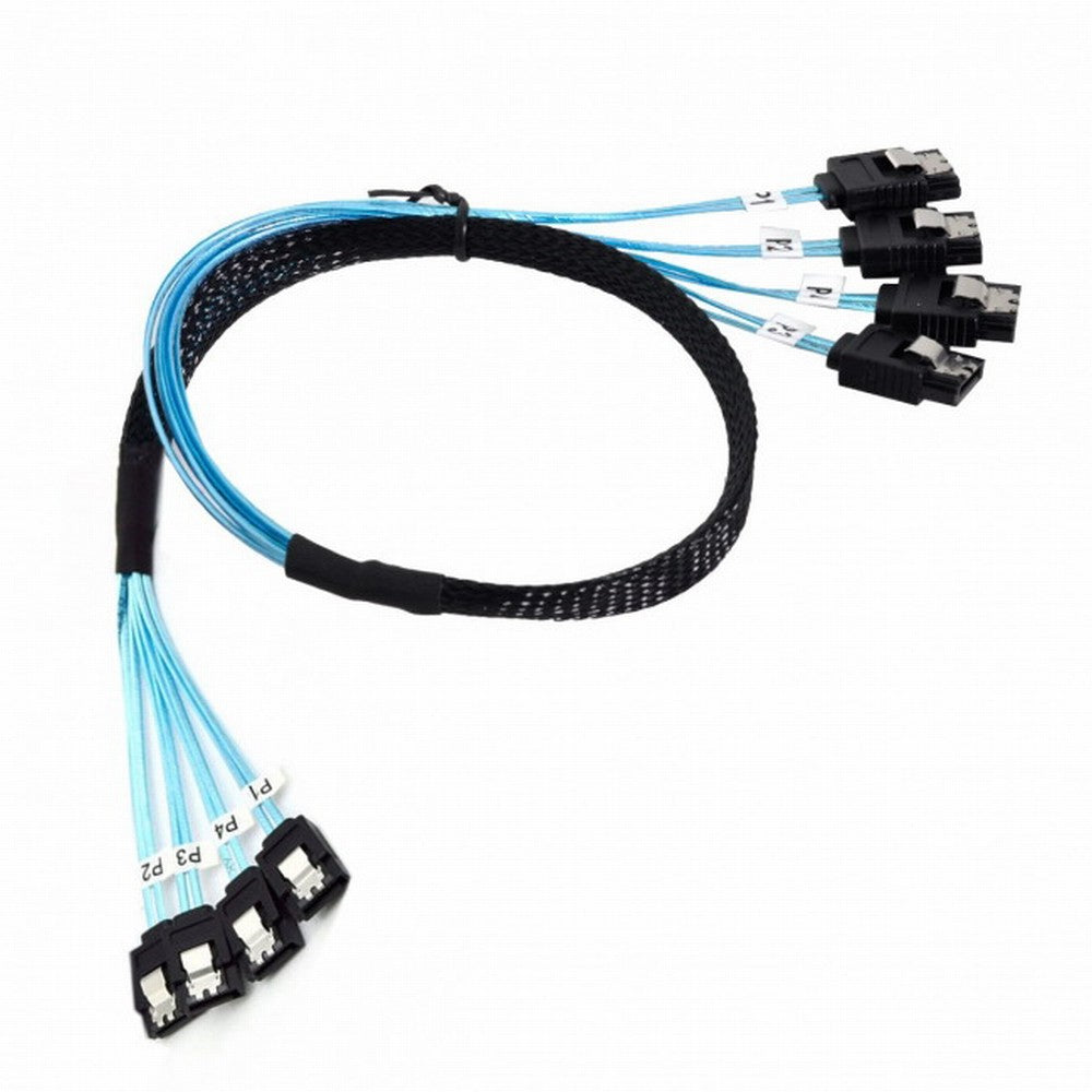 Chenyang Internal SAS 4 SATA Host to 4 SATA 7pin Target Hard Disk 6Gbps Data Server Raid Cable 50cm SF-009