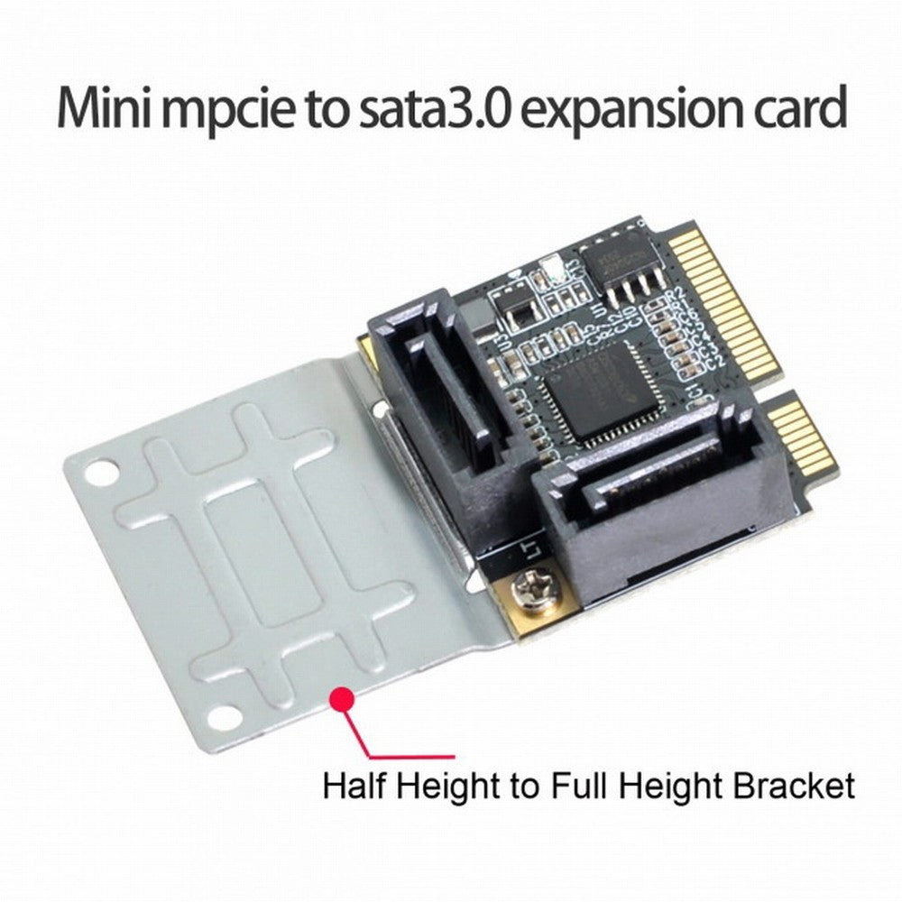 Chenyang Mini PCI-E PCI Express to SATA 3.0 Dual Ports Adapter Converter Hard Drive Extension Card SA-033-2P