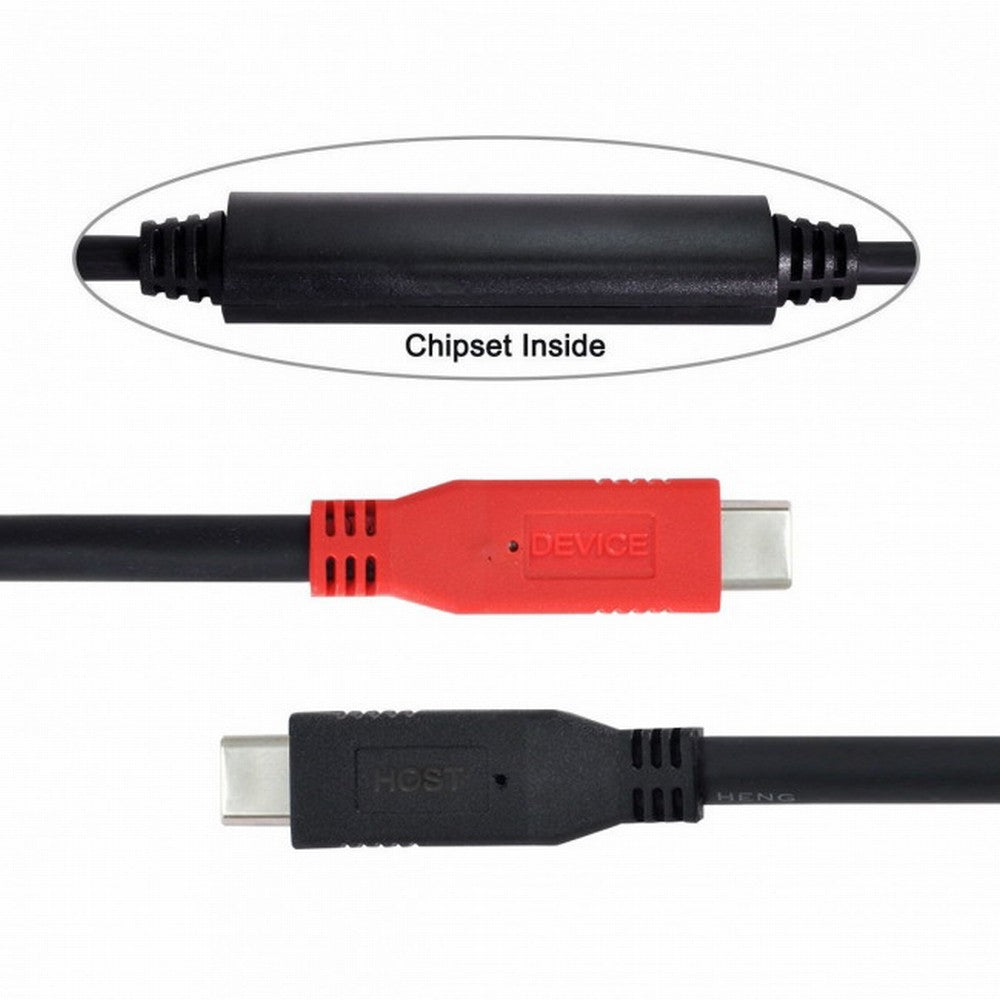 Chenyang 8m USB-C Type-C to USB-C 5Gbps Gen1 Chipset Repeater Data Cable Single-Way Transfer for Industrial Camera Laptop PC Disk UC-044-8.0M