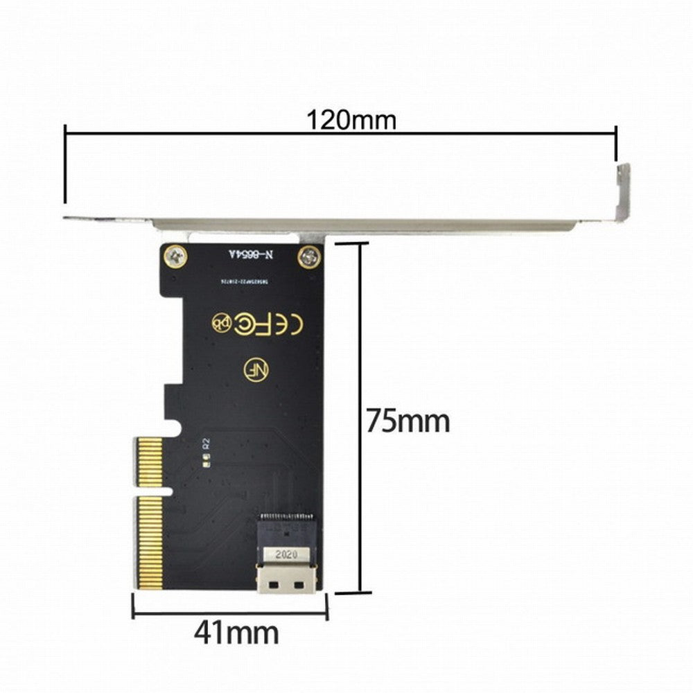 Chenyang PCI-E 4X to U.2 U2 Kit SFF-8639 to SFF-8654 Slimline SAS NVME PCIe SSD Adapter for Mainboard SF-025