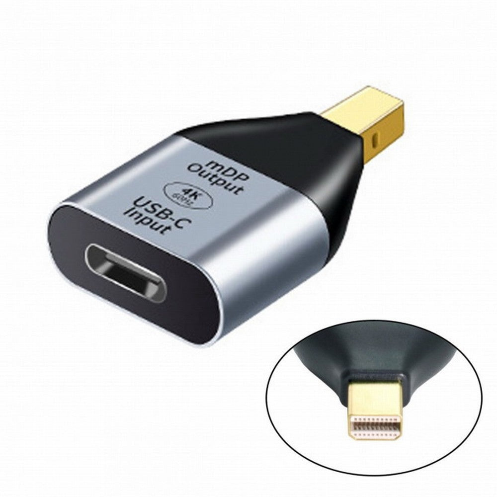 Chenyang USB-C Type C Female Source to Mini Displayport DP Sink HDTV Adapter 4K 60hz 1080p for Tablet Phone Laptop UC-012-MDP