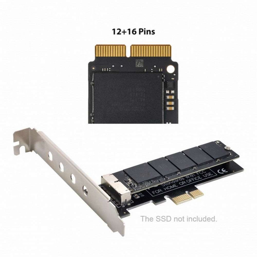 Chenyang PCI Express PCI-E 1X to 12+16Pin 2013-2017 Mac Pro Air SSD Convert Card for A1493 A1502 A1465 A1466 SA-143