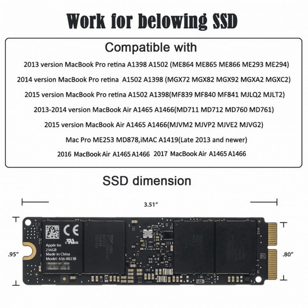 Chenyang PCI Express PCI-E 1X to 12+16Pin 2013-2017 Mac Pro Air SSD Convert Card for A1493 A1502 A1465 A1466 SA-143