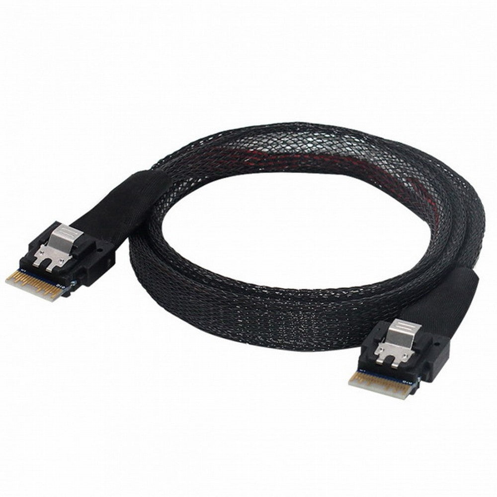 Chenyang PCI-E Slimline SAS 4.0 SFF-8654 4i 38pin Host to SFF-8654 Slim SAS Target Cable 50cm SF-100