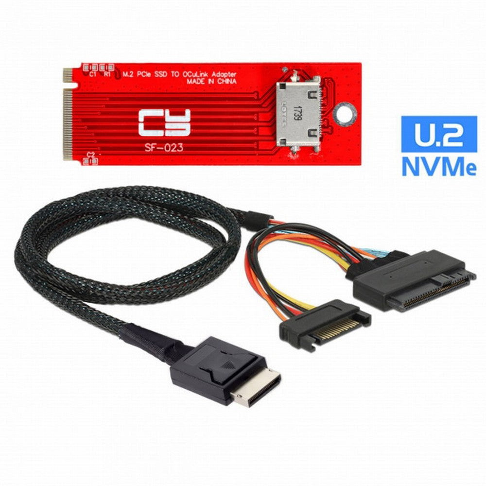 Chenyang U.2 SFF-8639 Cable PCI-E 3.0 M.2 M-key to Oculink SFF-8612 SFF-8611 Host Adapter for PCIe Nvme SSD 2260 SF-017+023