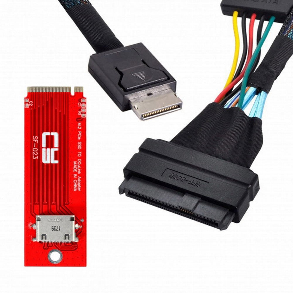 Chenyang U.2 SFF-8639 Cable PCI-E 3.0 M.2 M-key to Oculink SFF-8612 SFF-8611 Host Adapter for PCIe Nvme SSD 2260 SF-017+023