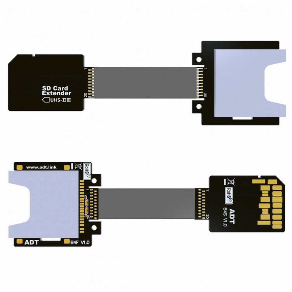 Chenyang SD Male Extender to SD Card Female Extension Cable Adapter Flexible SD/SDHC/SDXC UHS-III UHS-3 EP-012-B44SF