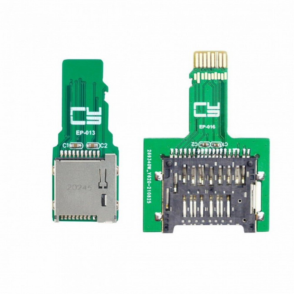 Chenyang 2pcs TF Micro SD Male Extender to SD Card Female Extension Adapter PCBA SD/SDHC/SDXC UHS-III UHS-3 UHS-2 EP-013+016