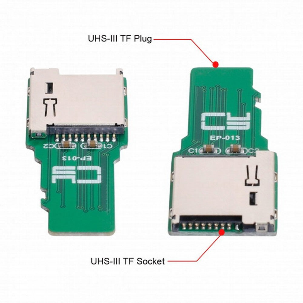 Chenyang 2pcs TF Micro SD Male Extender to SD Card Female Extension Adapter PCBA SD/SDHC/SDXC UHS-III UHS-3 UHS-2 EP-013+016