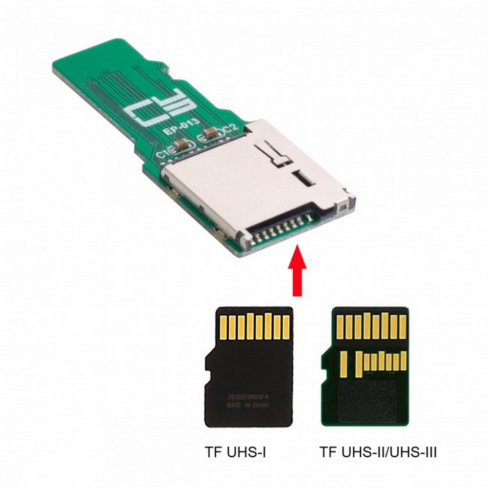 Chenyang 2pcs TF Micro SD Male Extender to SD Card Female Extension Adapter PCBA SD/SDHC/SDXC UHS-III UHS-3 UHS-2 EP-013+016