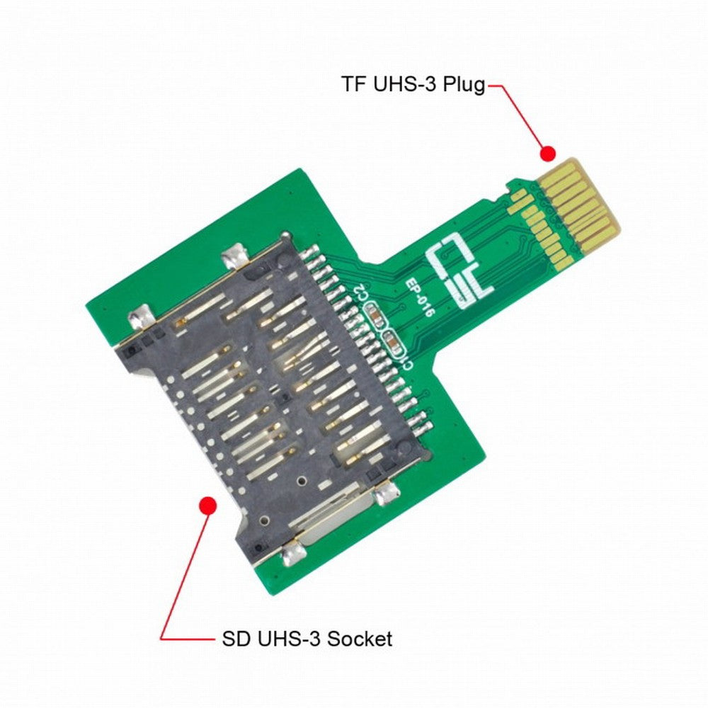 Chenyang 2pcs TF Micro SD Male Extender to SD Card Female Extension Adapter PCBA SD/SDHC/SDXC UHS-III UHS-3 UHS-2 EP-013+016