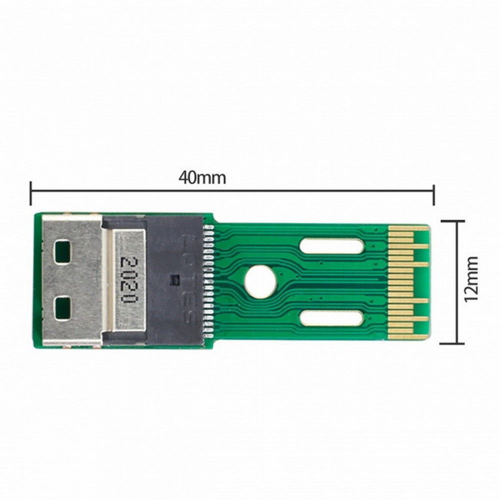 Chenyang PCI-E Slimline SAS 4.0 SFF-8654 4i 38pin to SFF-8654 38pin Male to Female Extender Adapter Test Tools SF-003