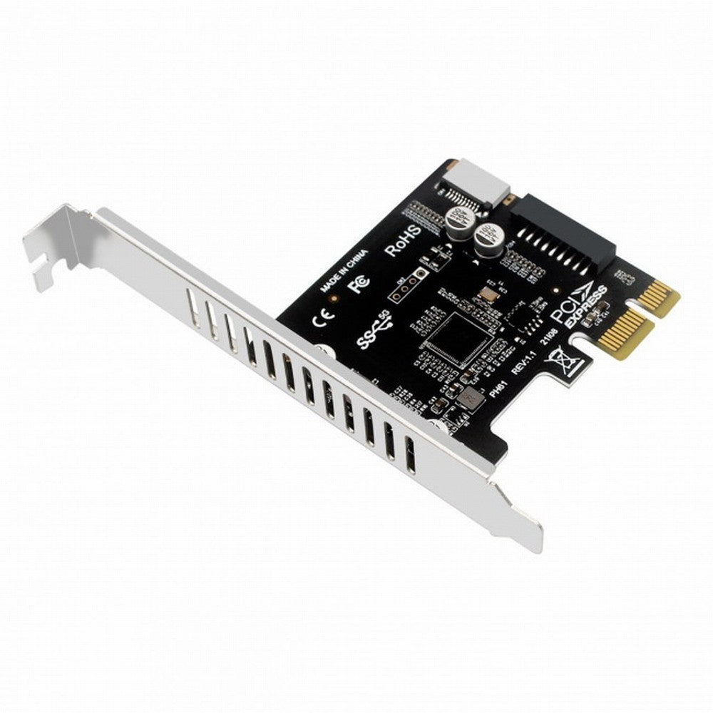 Chenyang 5Gbps Type-E USB 3.1 Front Panel Socket & USB 3.0 20Pin to PCI-E 1X Express Card VL805 Adapter for Motherboard UC-039