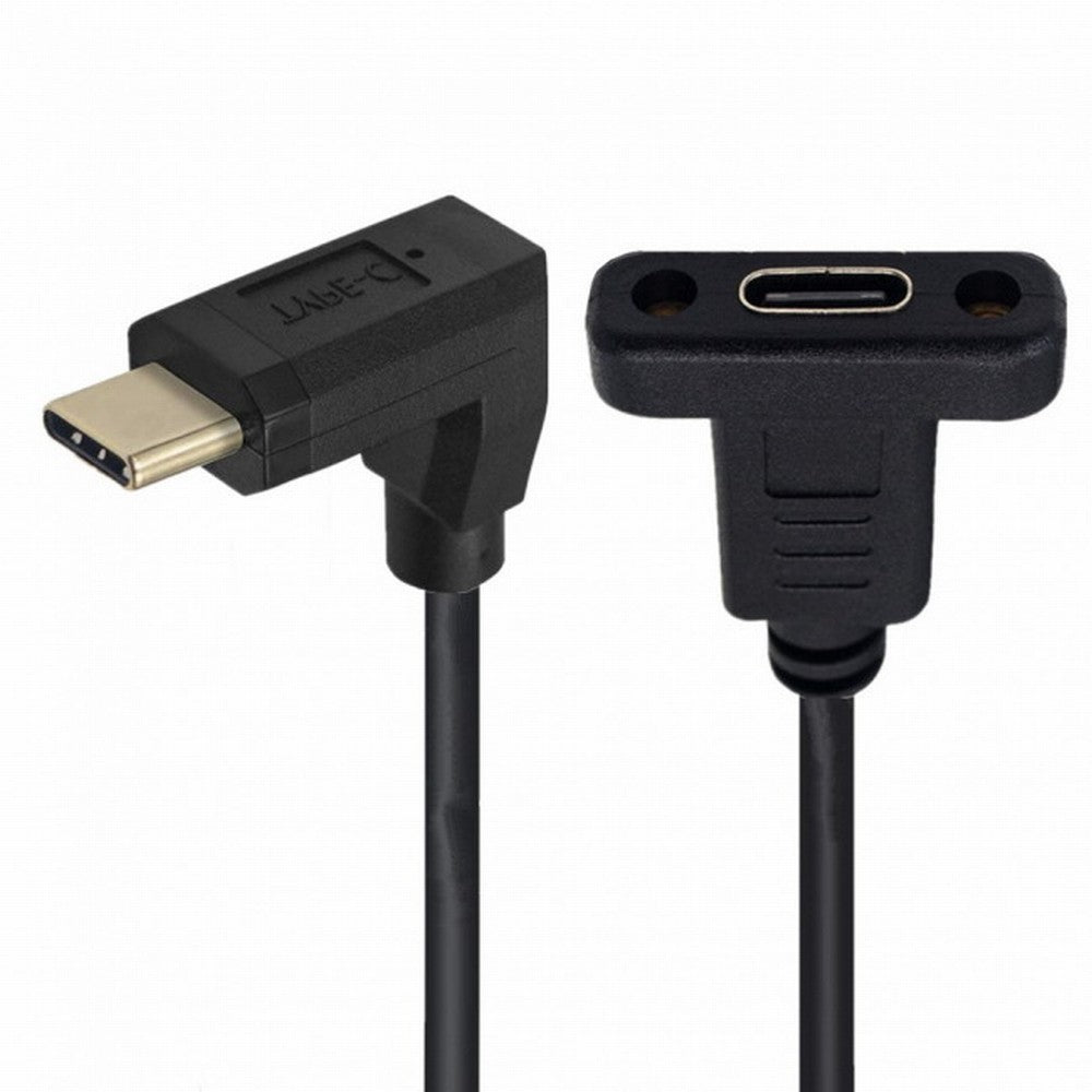 Chenyang 90 Degree Up Down Angled USB-C USB 3.1 Type C Male to Female Extension Data Cable 30cm UC-049-UP