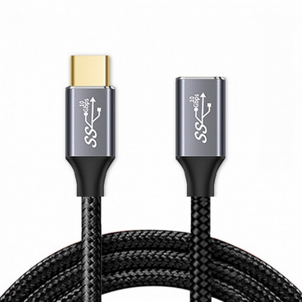 Chenyang USB-C USB 3.1 Type-C Male to Female Extension Data Cable 10Gbps 100W with Sleeve for Laptop Phone CC-UC-058-SL