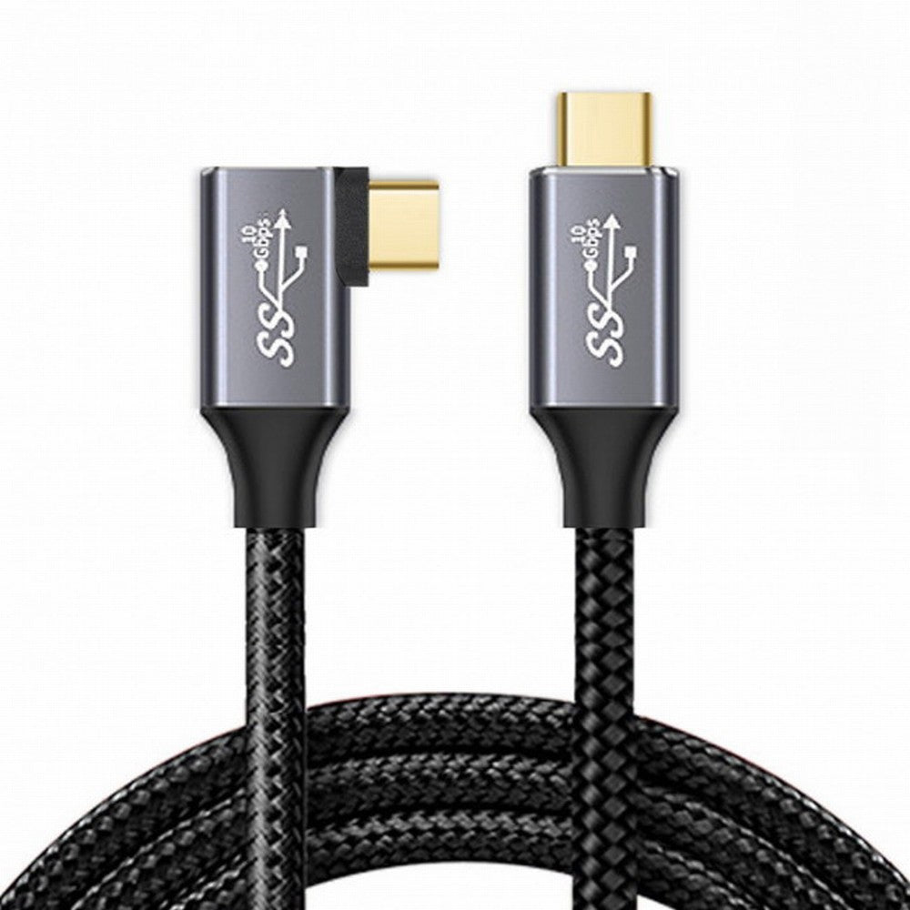 Chenyang 90 Degree Right Angled Type-C USB-C Male to Male USB3.1 10Gbps 100W Data Cable for Laptop Phone CC-UC-064-RI