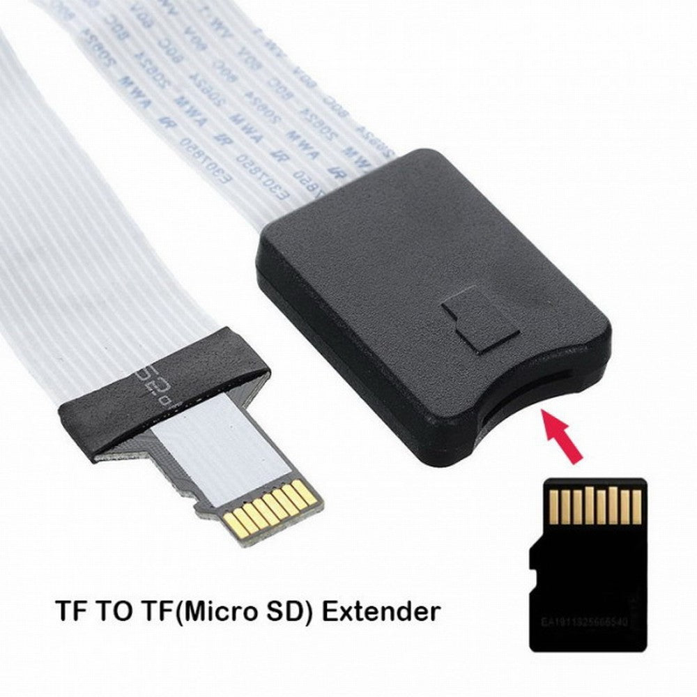 Chenyang Micro-SD TF Memory Card Kit Male to TF Female Extension Soft Flat FPC Cable Extender 25cm EP-019