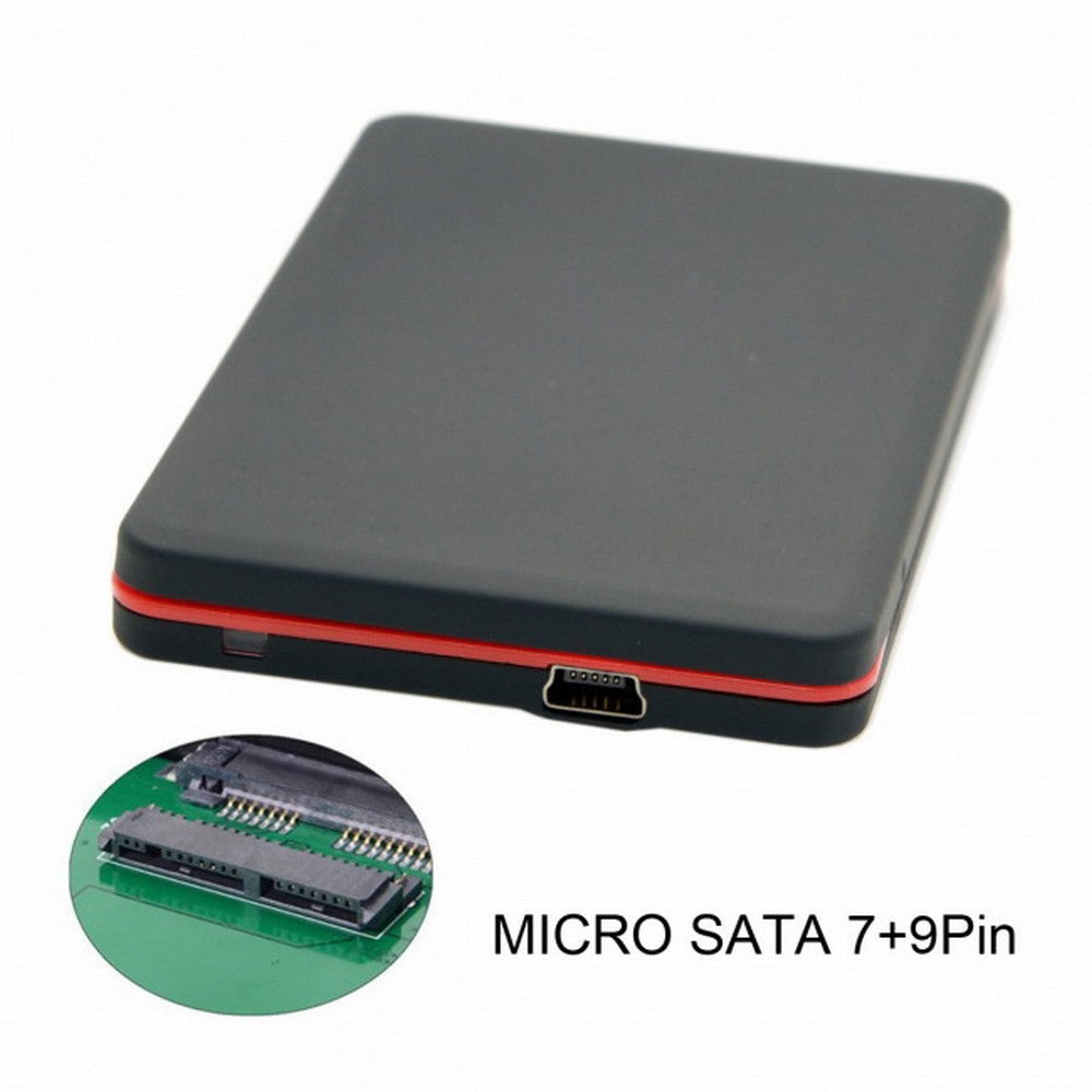 Chenyang USB2.0 480Mbps to 1.8 inch Micro SATA 16pin 7+9 SSD HDD External Hard Disk Enclosure U2-120