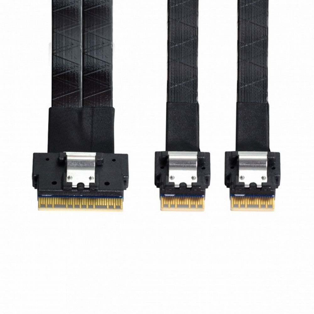 Chenyang PCI-E Ultraport Slimline SAS Slim 4.0 SFF-8654 8i 74pin to Dual SFF-8654 4i 38Pin Cable 40cm PCI-Express SF-034